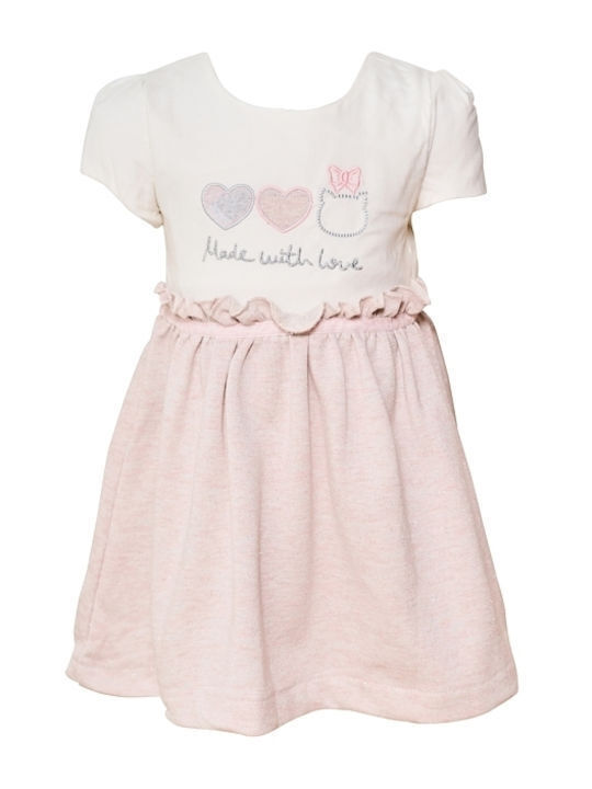 Restart for kids Mädchen Kleid Set mit Mantel Langärmelig Rosa