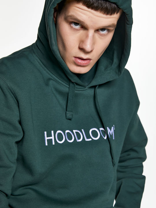 HoodLoom Herren Sweatshirt mit Kapuze und Taschen Grün