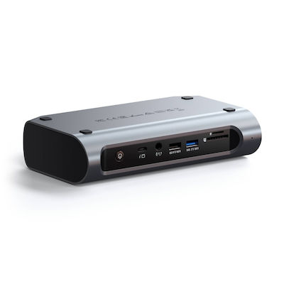 Satechi Thunderbolt 4 Stație de andocare cu HDMI/DisplayPort 4K PD Ethernet și conexiune 4 monitoare Gri (ST-DT4PMM-EU)