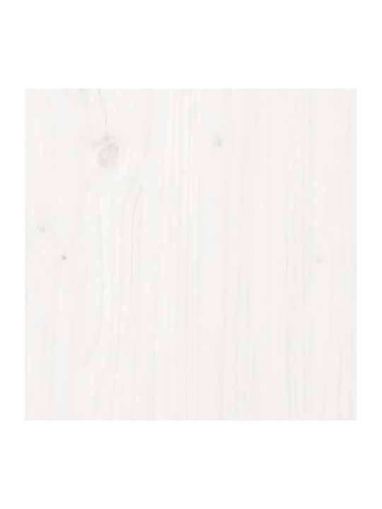 vidaXL Oval Table Surface made of Solid Wood in White Color 80x40x2.5cm 824321 1pcs