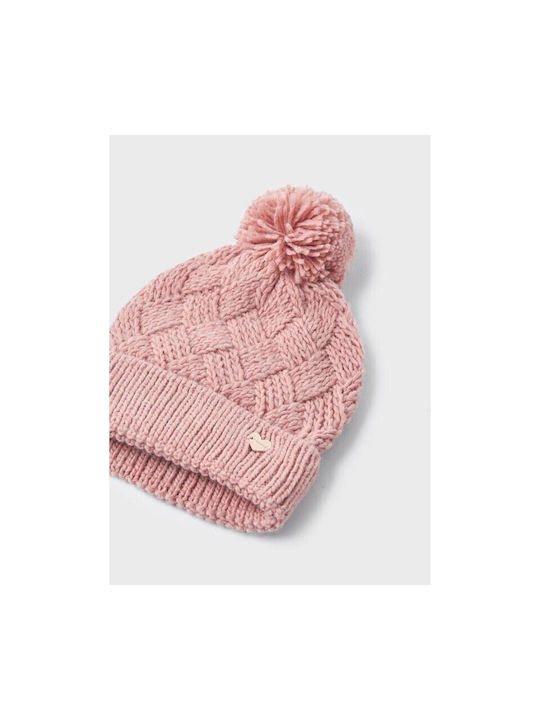 Mayoral Kids Beanie Knitted Pink