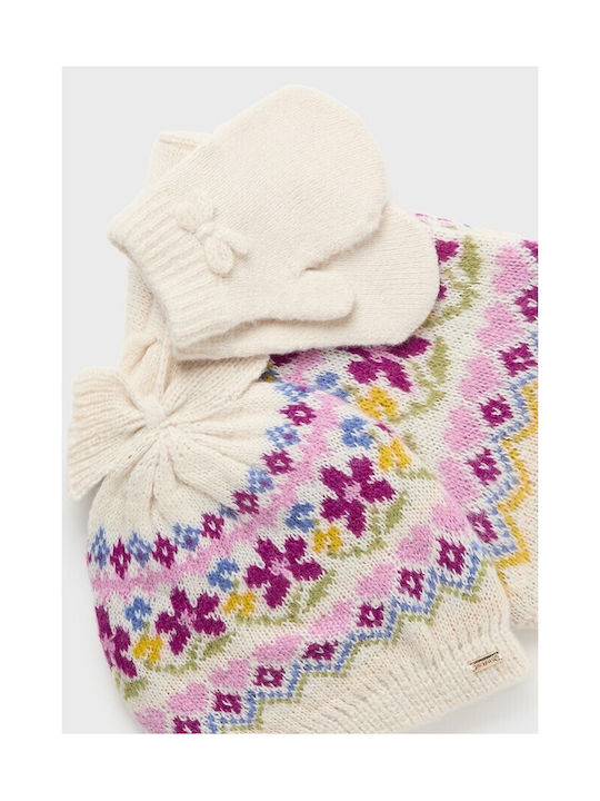 Mayoral Kids Beanie Set with Scarf & Gloves Knitted Multicolour