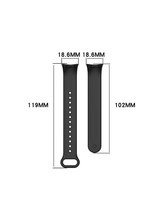 Sonique Strap Silicone with Pin Gray (Xiaomi Mi Band 8 / Mi Band 9)