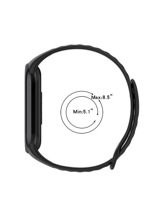 Sonique Sport Λουράκι Σιλικόνης με Pin Μαύρο / Μπλε (Xiaomi Mi Band 8 / Mi Band 9)