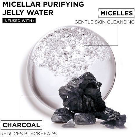Garnier SkinActive Jelly Charcoal Micellar Water Αφαίρεσης Μακιγιάζ Προσώπου για Ακνεϊκές Επιδερμίδες 400ml