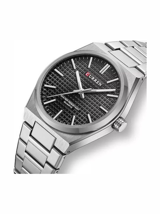 Curren Men's Watch 40mm Battery with Metal Bracelet Silver / Black