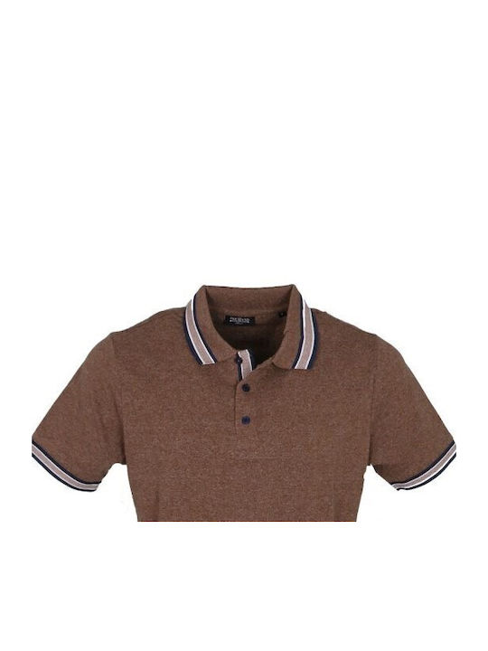 Pre End Men's Short Sleeve Blouse Polo Brown