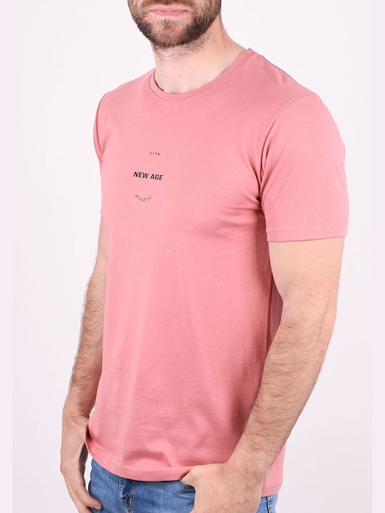 Clever Men's Short Sleeve T-shirt Pink