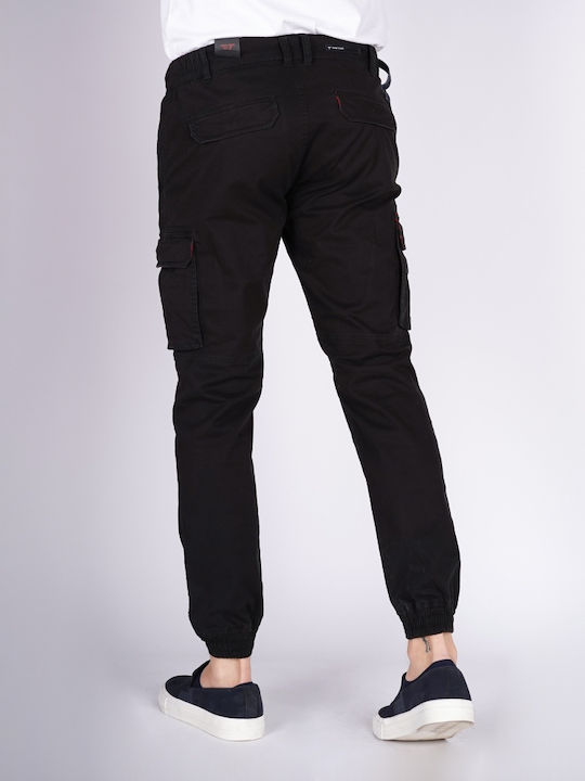 Frank Tailor Men's Trousers Cargo Black