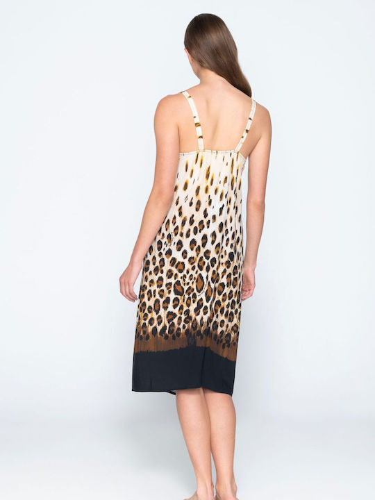 Luna Summer Mini Dress Animal Print