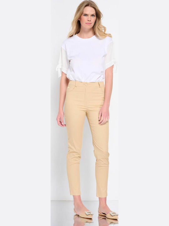 Pantaloni Dama Tesatura High Rise Fit Regular Negru