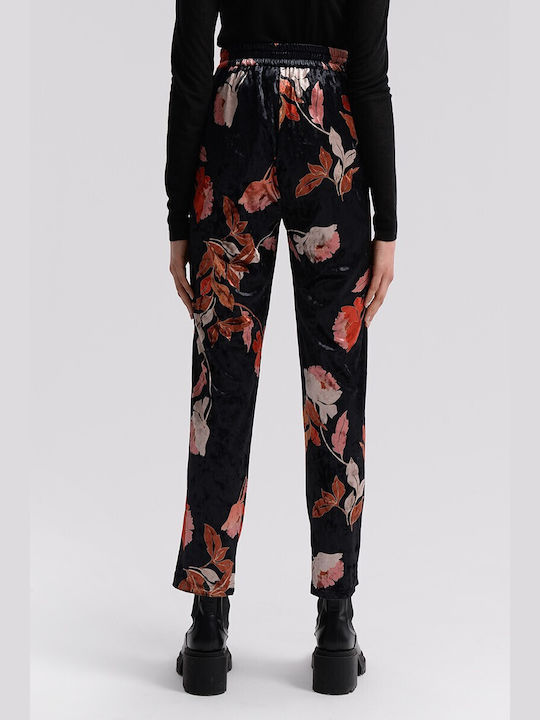Dama Tesatura Pantaloni cu Elastic Floral