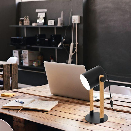 Eglo Hornwood Lustră Decorativă cu Soclu pentru Bec E27 Negru