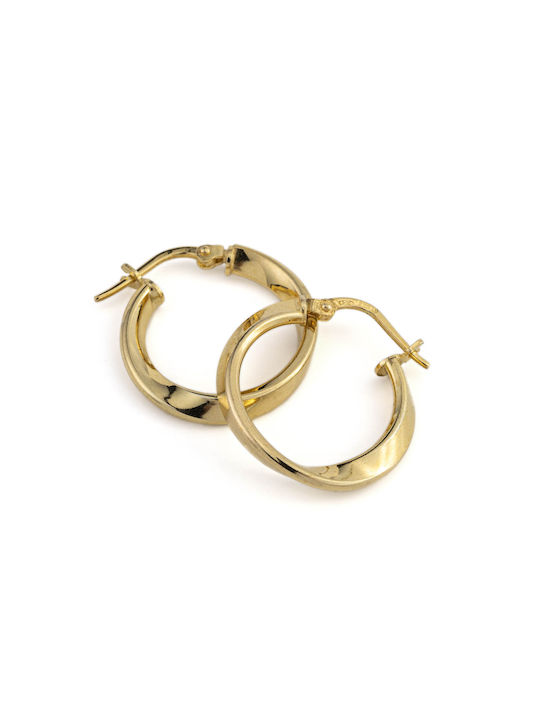 George Art Jewels Earrings Hoops made of Silver Gold Plated