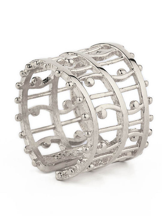 George Art Jewels Γυναικείο Δαχτυλίδι από Ασήμι Επιχρυσωμένο