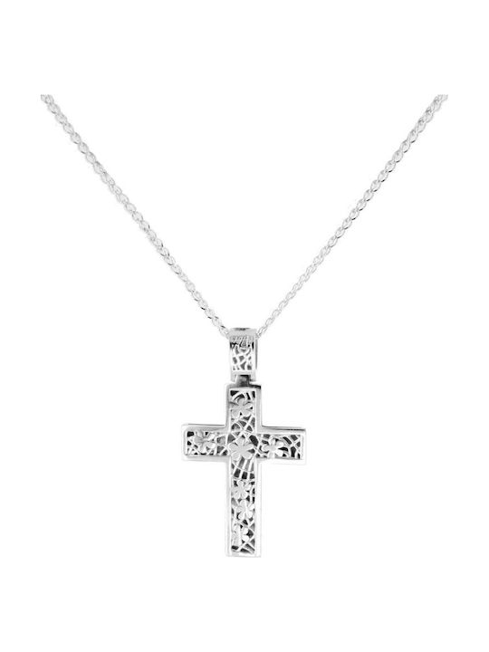 Papadopoulos Gold Damen Weißgold Kreuz 14K