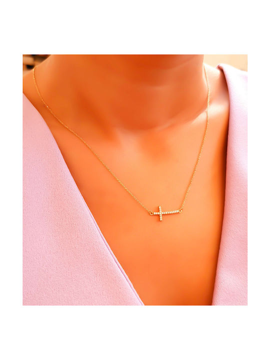 Katsigiannis Gold Cross 9K with Chain