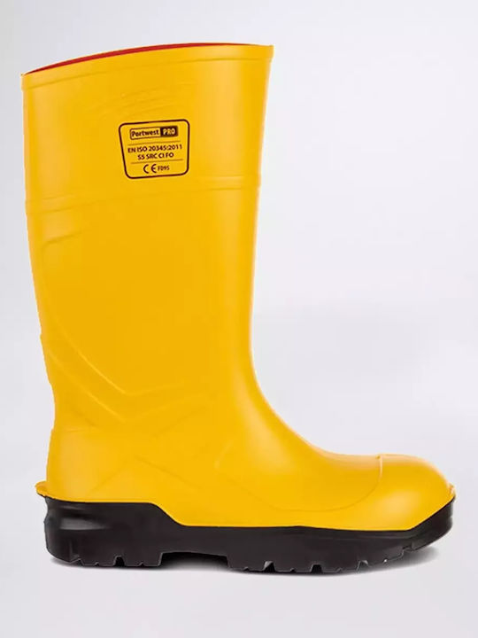 Portwest Unisex Cizme De Protecție Genunchi Galbene