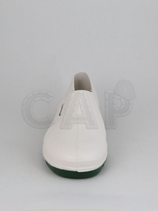 Dunlop Bicolour Non-Slip Work Wellies Ankle White