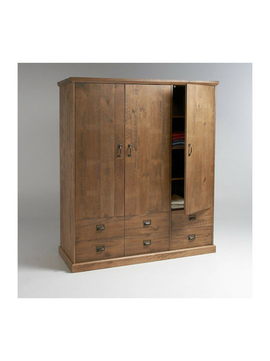 Lindley Τρίφυλλη Ντουλάπα 154x57x180cm