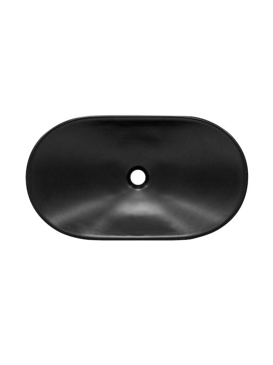 ML-Design Countertop Sink Ceramic 63x36x15.5cm Black