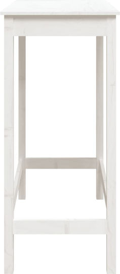 Table Bar from Solid Wood White 100x50x110cm