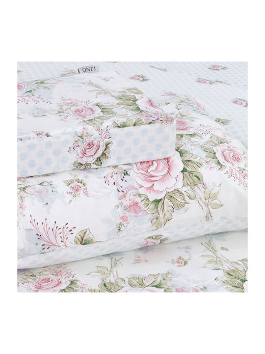 Lino Home Duvet Cover Set Cotton Single with Pillowcase 160x240 ALISO White