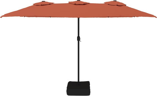 Aluminium Garten- und Terrassen-Sonnenschirm Orange 4,49x2,45xHöhe 2,45 m