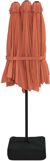 Aluminium Garten- und Terrassen-Sonnenschirm Orange 4,49x2,45xHöhe 2,45 m
