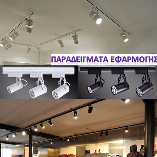 Eurolamp Single LED Spot in Black Color