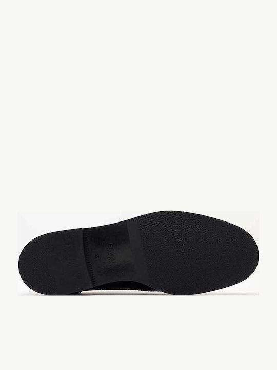 Δερμάτινα Γυναικεία Oxfords σε Μαύρο Χρώμα