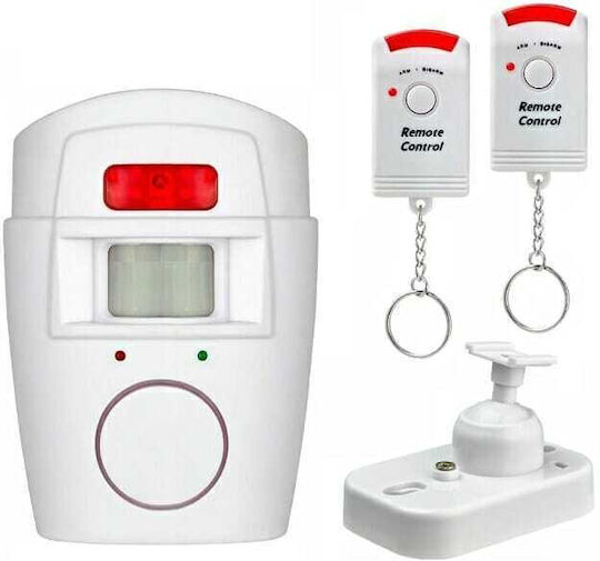 Autonomous Wireless Alarm System with Motion Detector and 2 Remotes