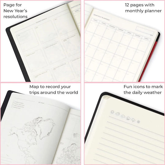 Legami Milano Notebook 96 Sheets A6 Ruled with Elastic Gray