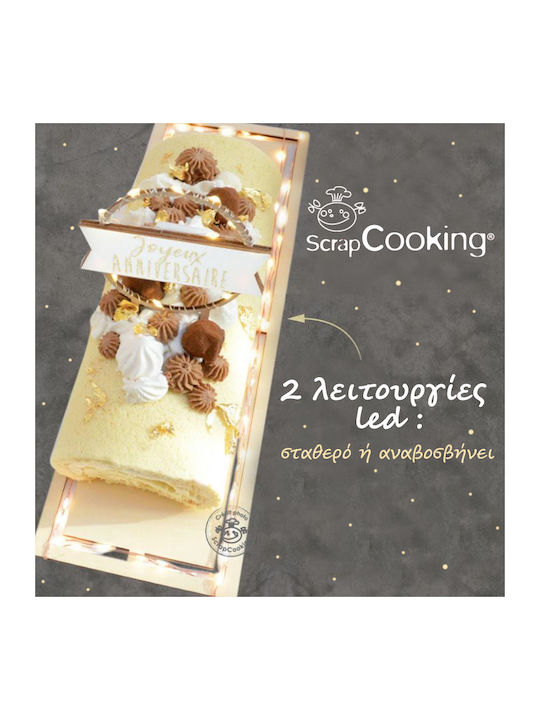 Scrap Cooking Χριστουγεννιάτικη Πιατέλα Ξύλινη Μπεζ