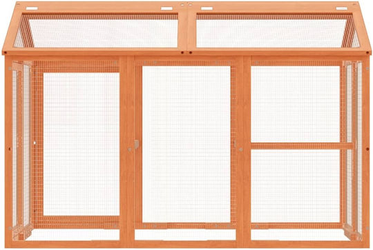 vidaXL Metallisches Hundepark 104x104x104cm Braun