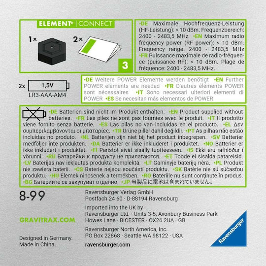 Ravensburger Power Element Connect Образователна Игра Инженеринг Gravitrax за 8+ години Години