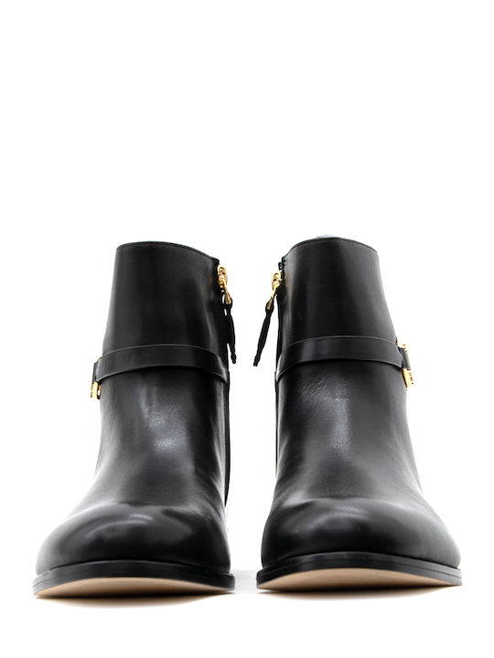 Leather Women's Ankle Boots Black