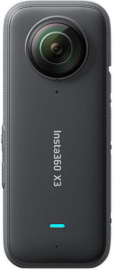 Insta360 X3 Екшън Камера 5K Заснемане 360° Подводна Стандартно с Екран Сензорен 2.29" и Wi-Fi Черна