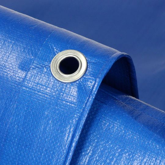 ECD Germany Waterproof Tarpaulin 180gr/m² 12x1.5m. Light Type Blue