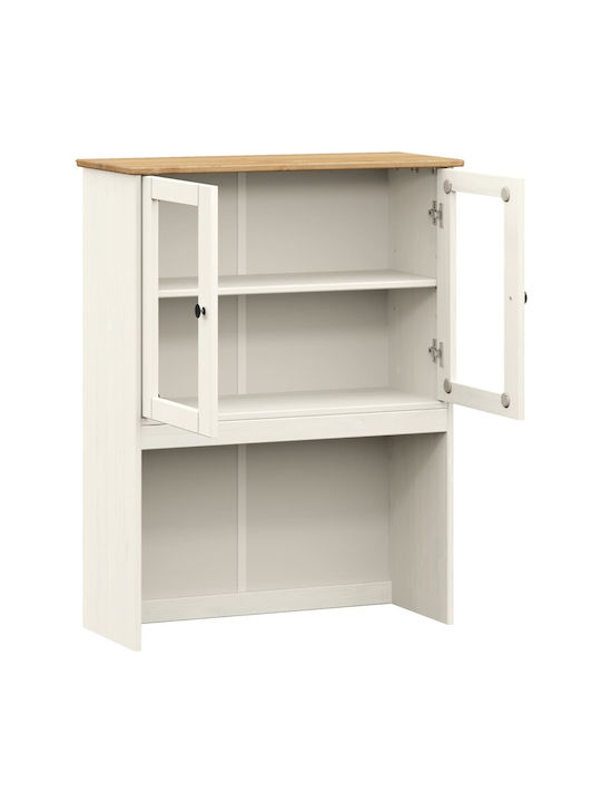 Висулка Витрина за хол от Метал със Стъкло Син 78x30x100см