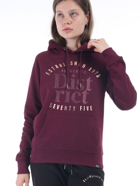 Women's Sweatshirt Hooded Burgundy