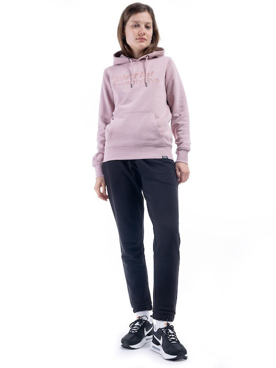 Damen Sweatshirt Kapuzen Rosa