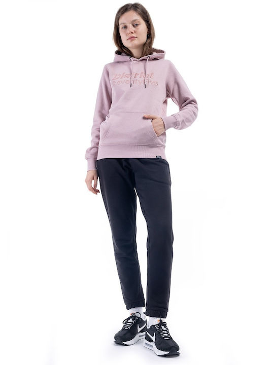 Damen Sweatshirt Kapuzen Rosa