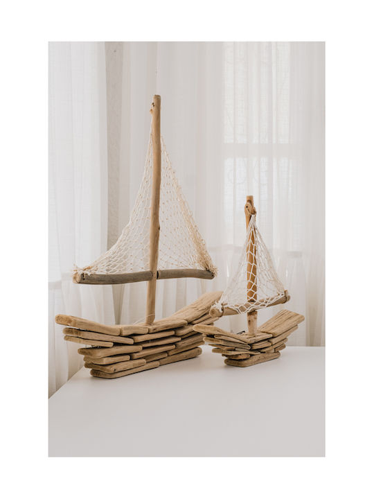 Wooden Miniature Ship 5x30x30cm