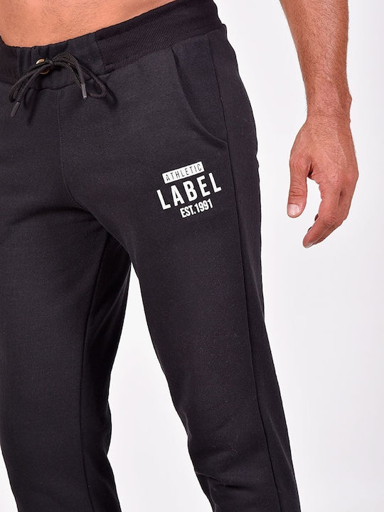 Clever Men's Sweatpants with Rubber Black