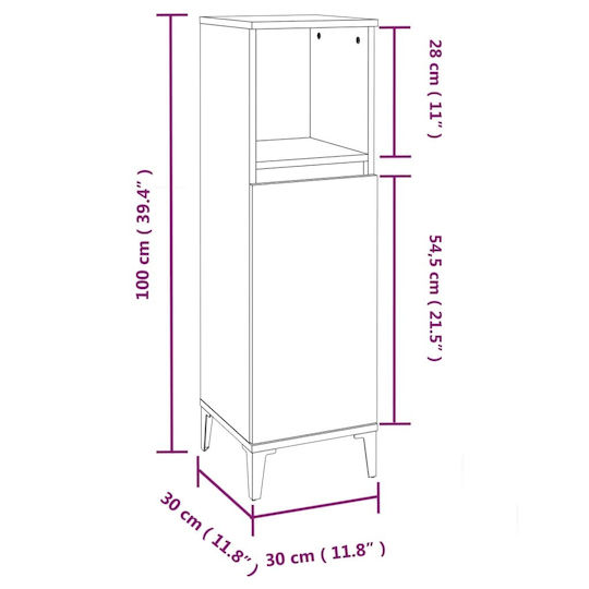 vidaXL Cabinet de baie L58xA33xÎ60cm Alb