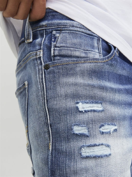 Glenn Men's Elastic Jeans Pants With Slim Fit Blue