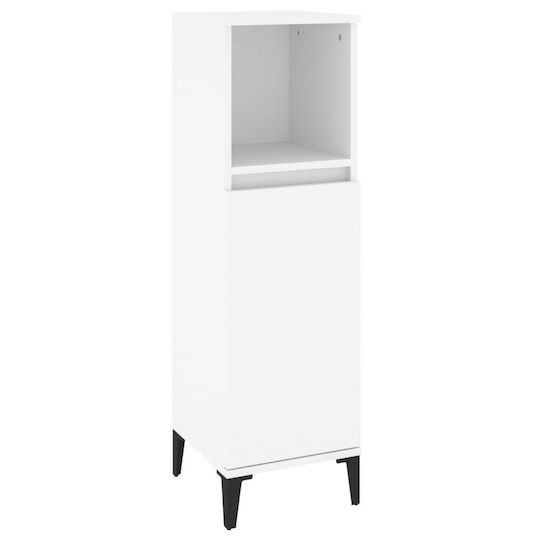 vidaXL Badezimmerschrank B80xT33xH60cm Weiß