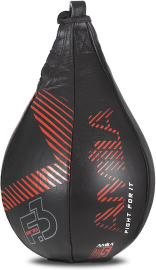 AMILA Leather Filled Speed Punching Bag 31cm Black