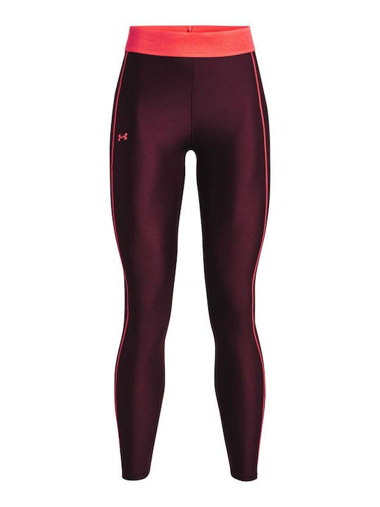 HeatGear® Markenbund Training Damen Leggings Formendefinition Hohe Taille Burgundisch